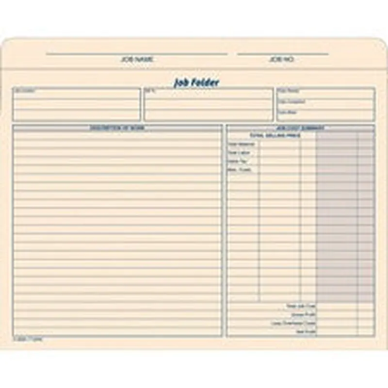 TOPS Job Folder File Jacket