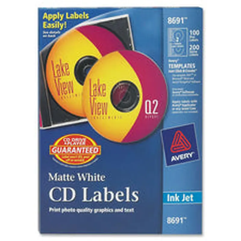 Avery® CD Labels with 200 Spine Labels