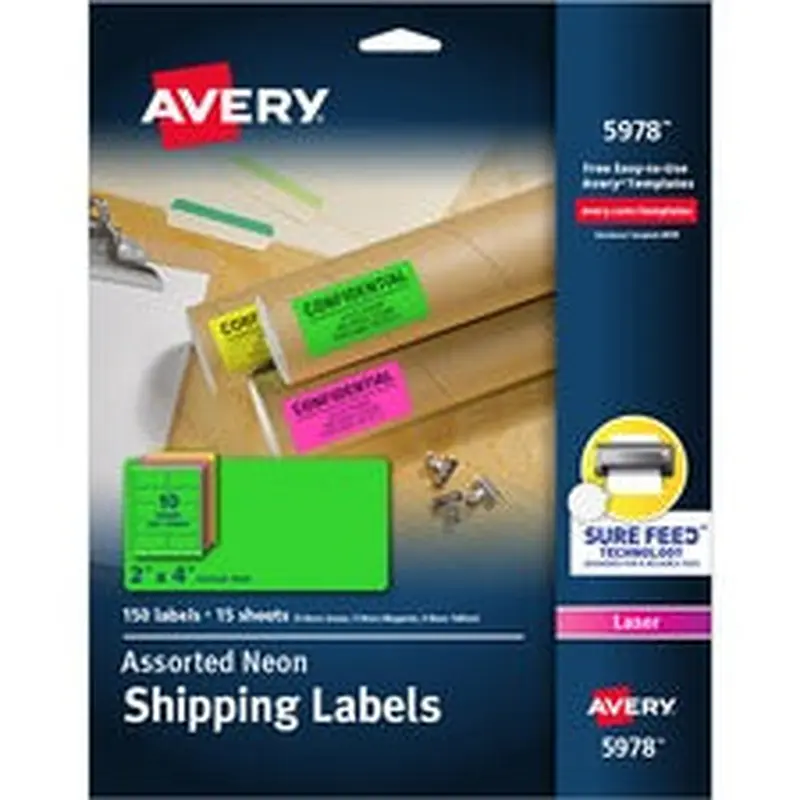Avery® High-Visibility Fluorescent Labels
