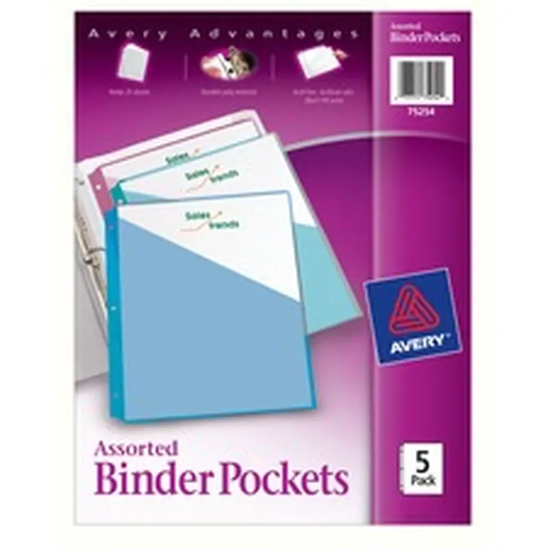 Avery® Binder Pockets - Slash Opening
