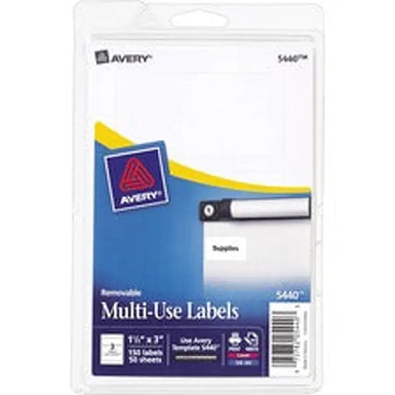 Avery® Removable Labels, Removable Adhesive, 1-1/2" x 3" , 150 Labels