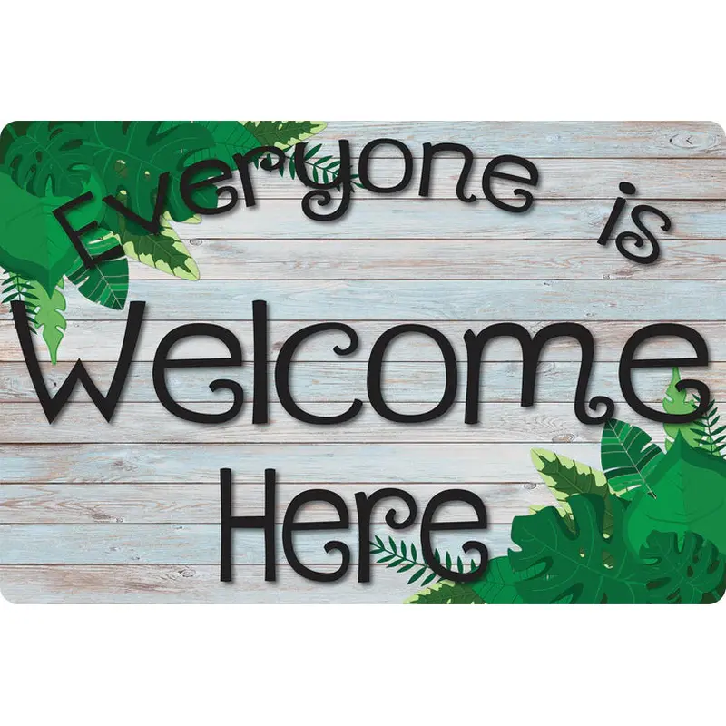 Ashley Everyone is Welcome Here Beachwood Greenery Fun Floor Welome Mat (ASH 91510)