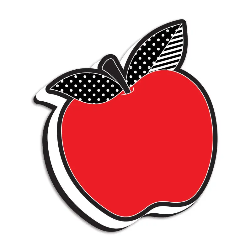 Ashley Productions B&W Dots Red Apple Magnetic Whiteboard Eraser (ASH 09988)