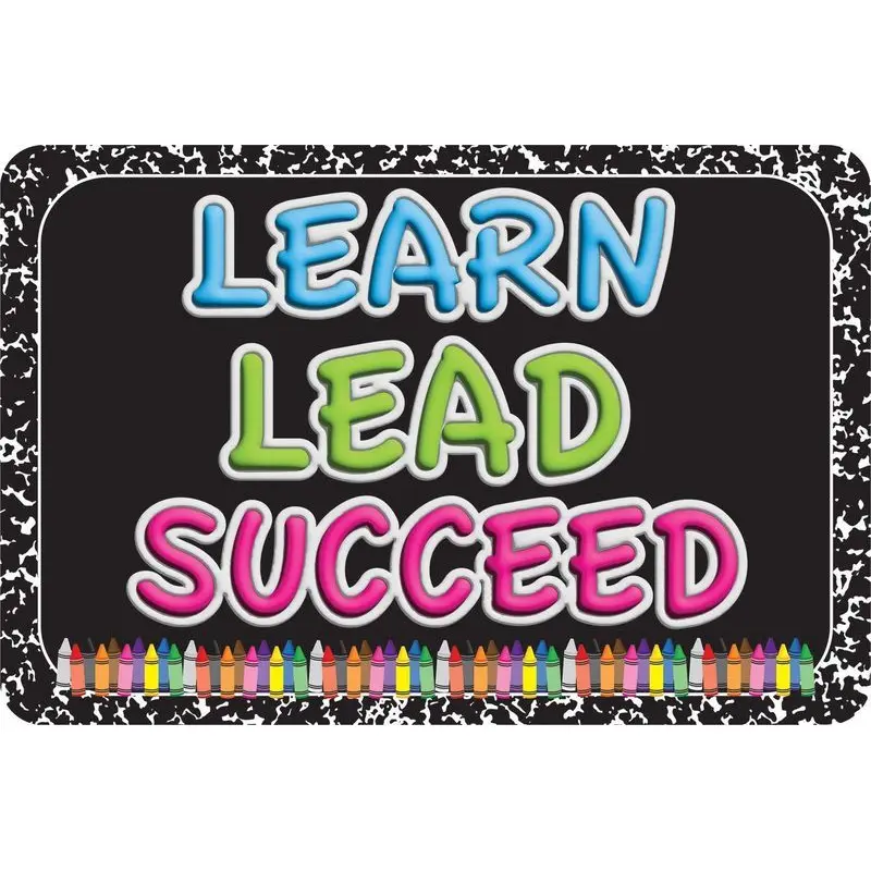Ashley Productions Learn, Lead, Succeed Composition Crayons Mouse Pad, 11.5"x 8" (ASH 12534)
