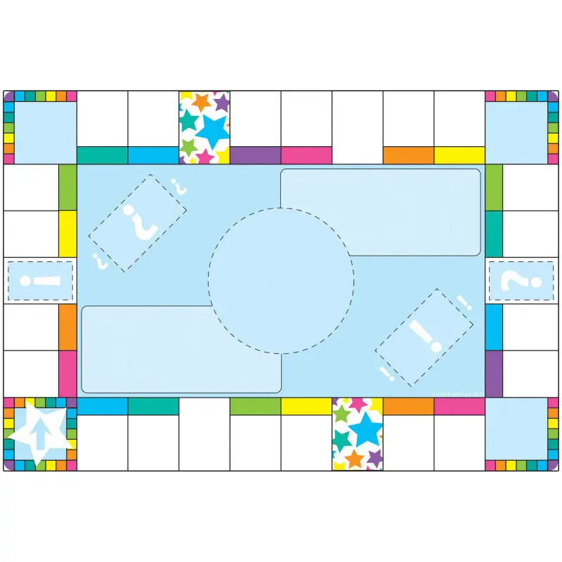 Ashley Smart Poly Chart, Game Board Squares, Dry Erase Surface 13" X 19" (ASH 91059)