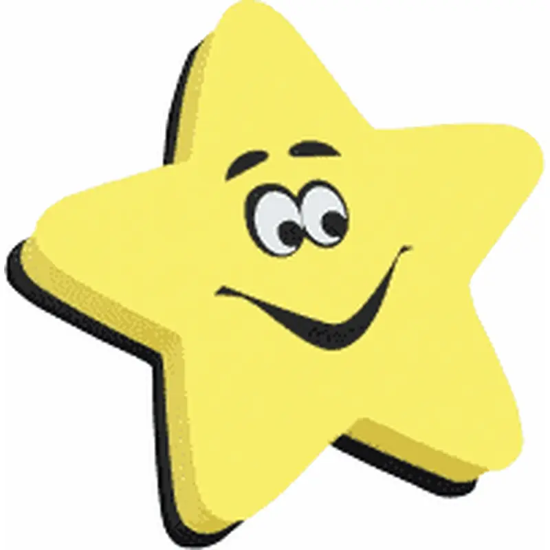Ashley YELLOW STAR Magnetic Whiteboard Eraser (ASH10016)