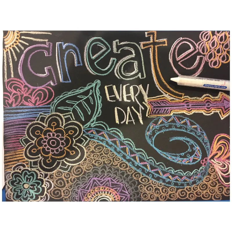 Black Board Playmat Kit, with Wonder Stix Art Chalk (TPG-648)