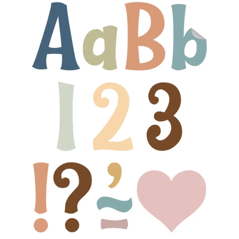 Teacher Created Resources Calming Colors 4" Wild Whimsy Self-Adhesive Letters Combo Pack (TCR 9646)
