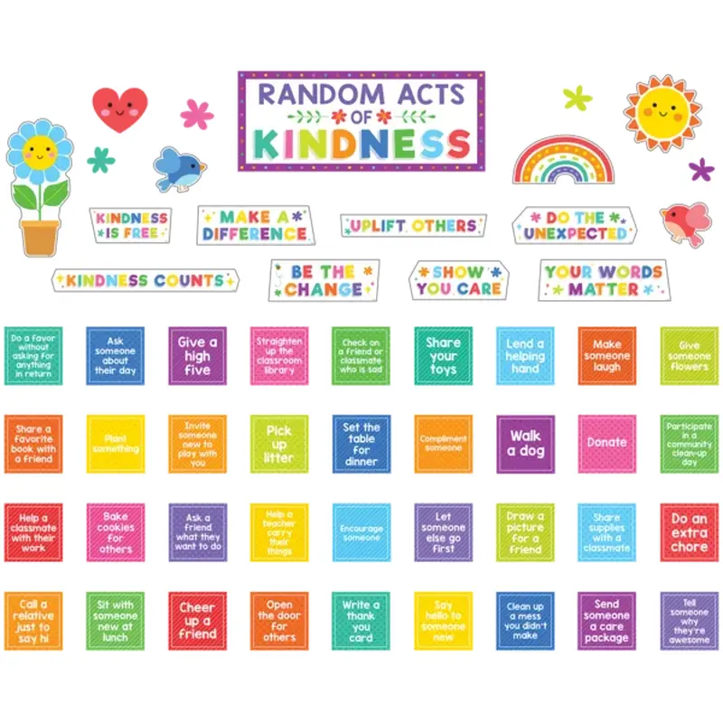 Teacher Created Resources Colorful Random Acts of Kindness Bulletin Board (TCR 8328)