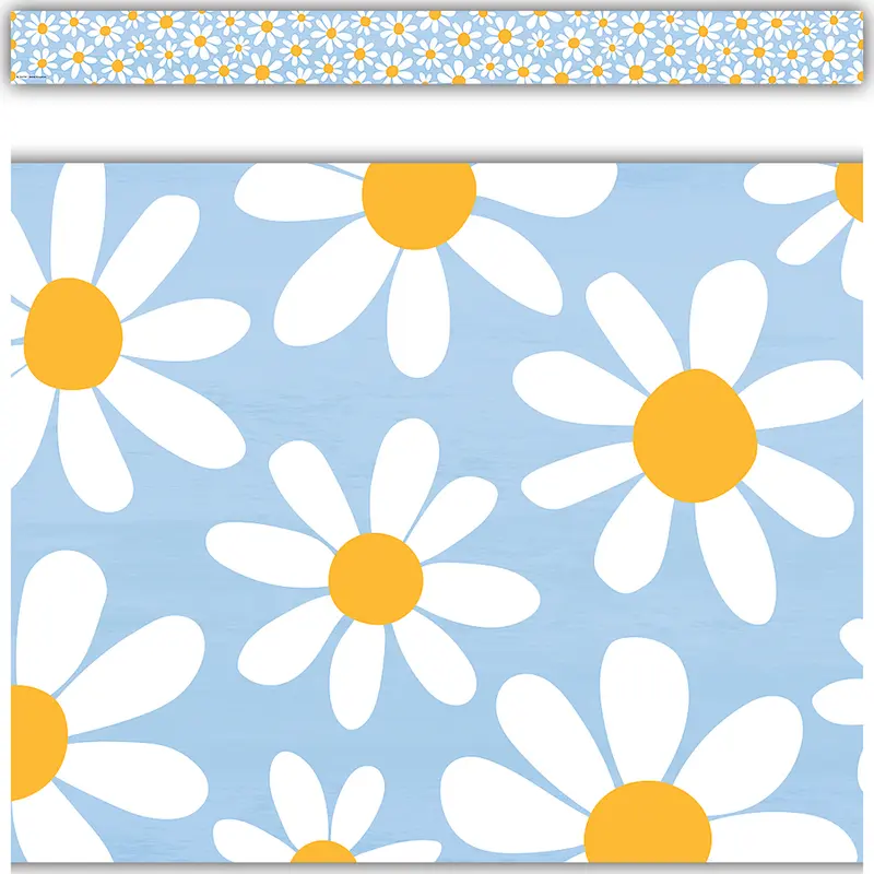 Teacher Created Resources Daisies Straight Border Trim (TCR 6776)