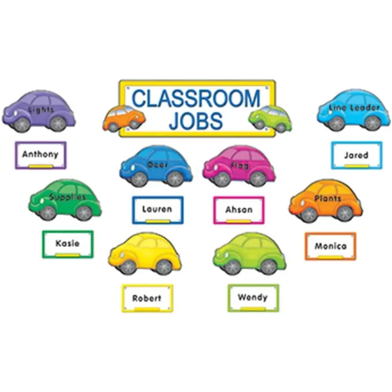 Teacher Created Resources Car Classroom Jobs Mini Bulletin Board Set (TCR 4779)