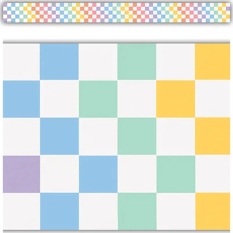 Teacher Created Resources Cool for School Checkers Straight Border Trim (TCR 9310)
