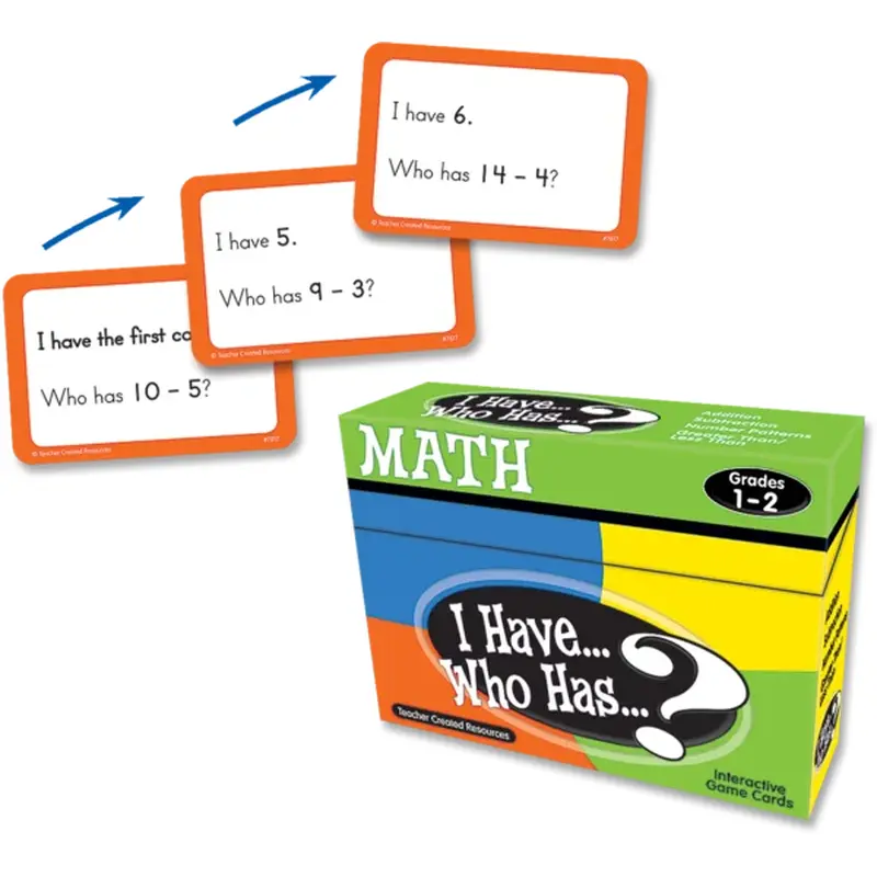 Teacher Created Resources I Have, Who Has Math Game Grades 1-2 (TCR 7817)