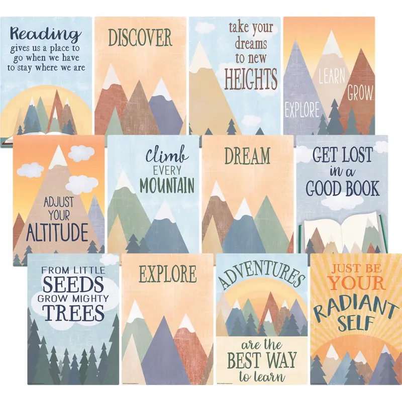 Teacher Created Resources Moving Mountains Small Poster Pack, 11'' x 15'' (TCR 9172)
