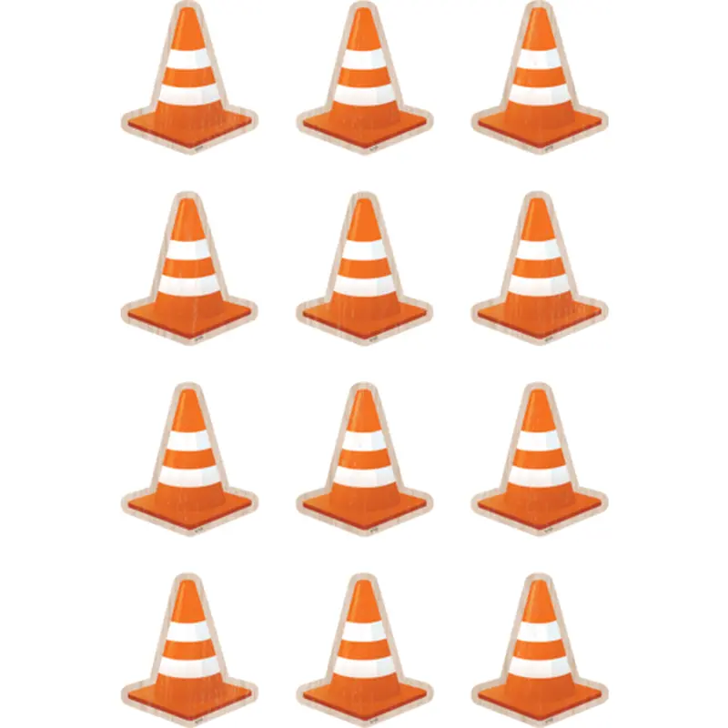 Teacher Created Under Construction Cones Mini Accents, 36 Pieces (8746)