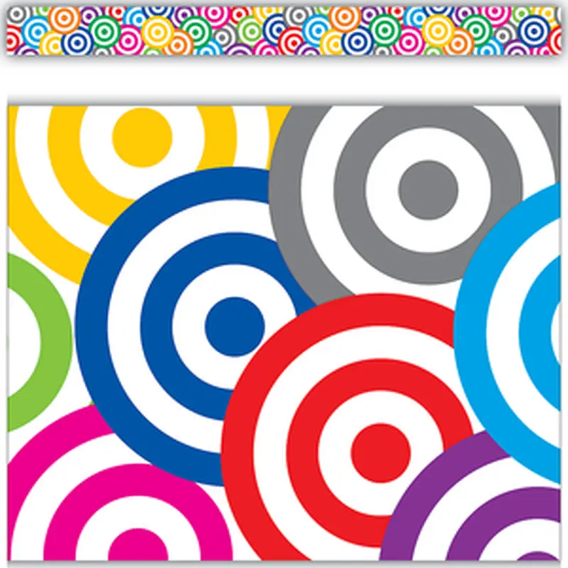Teacher Created Targets Straight Border Trim, 35" x 3", 12 Pieces (TCR 5510)