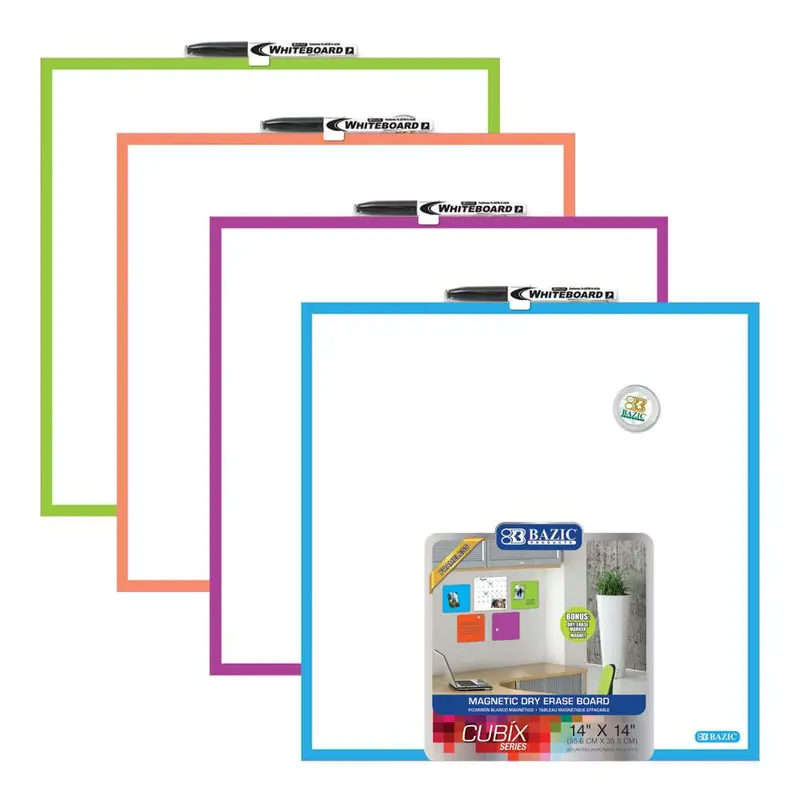 BAZIC Magnetic Dry Erase Tile 14" x 14"