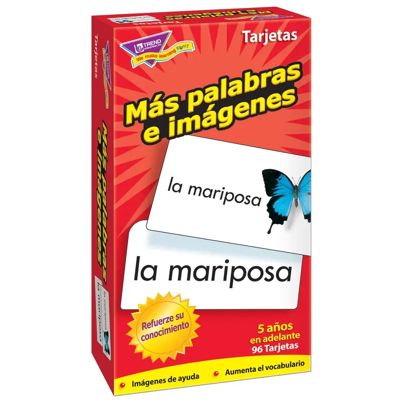 Trend Spanish More Picture Words Skill Drill Flash Cards (T 53007 )