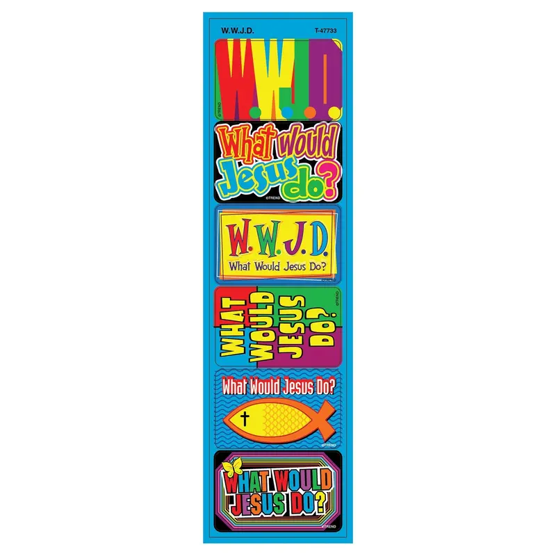 Trend W.W.J.D. Applause STICKERS  Large (T 47733)