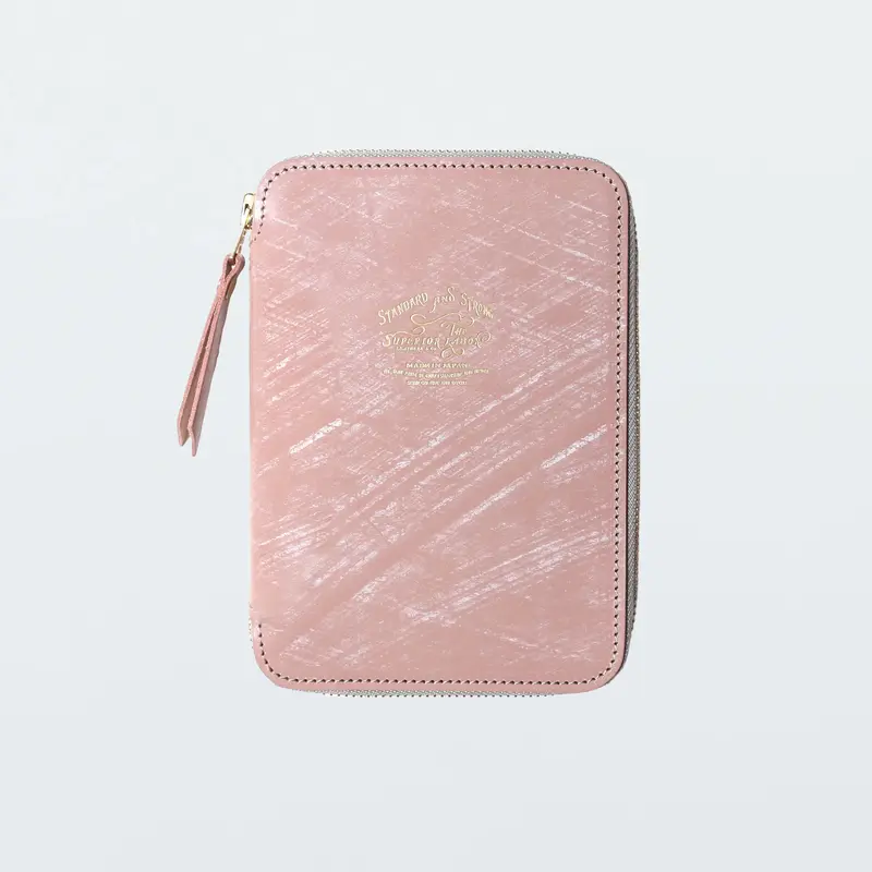 The Superior Labor Bridle Leather A6 Zip Organizer - Old Rose