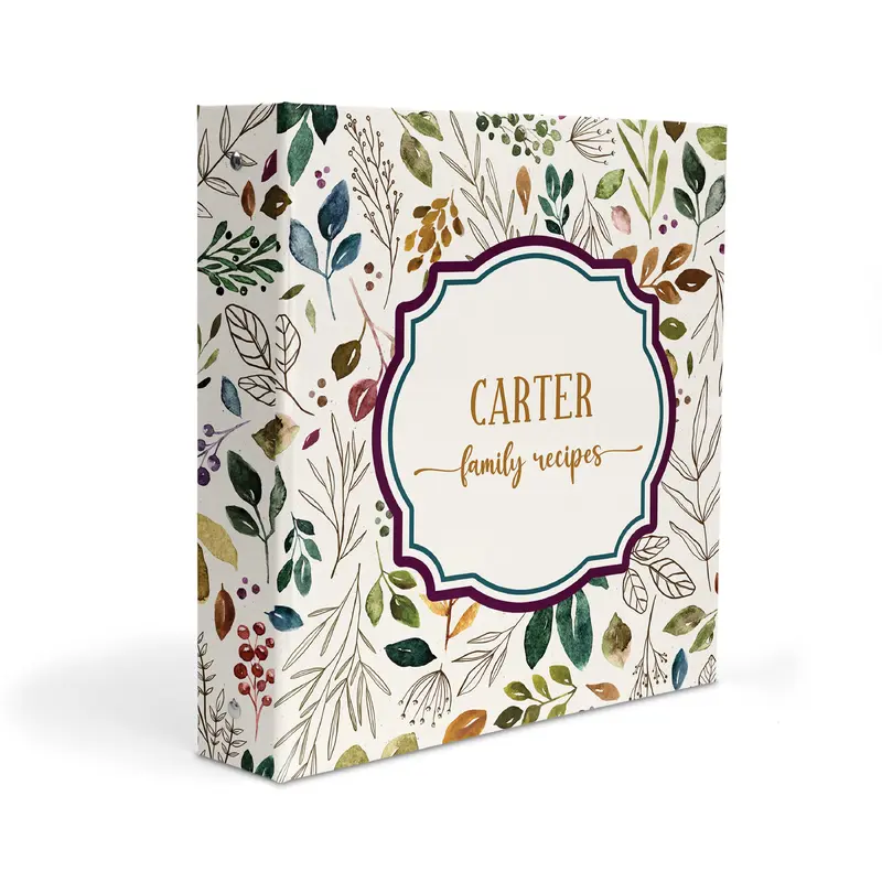 Autumn Fall Personalized Custom 2" 3 Ring Recipe Book BinderBinder Only
