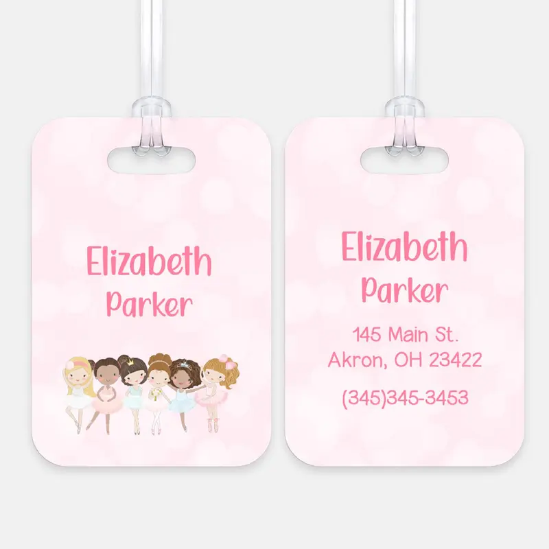 Ballerina Dancer Dancing Dance Luggage Bag Tag Personalized CustomAluminum Tag