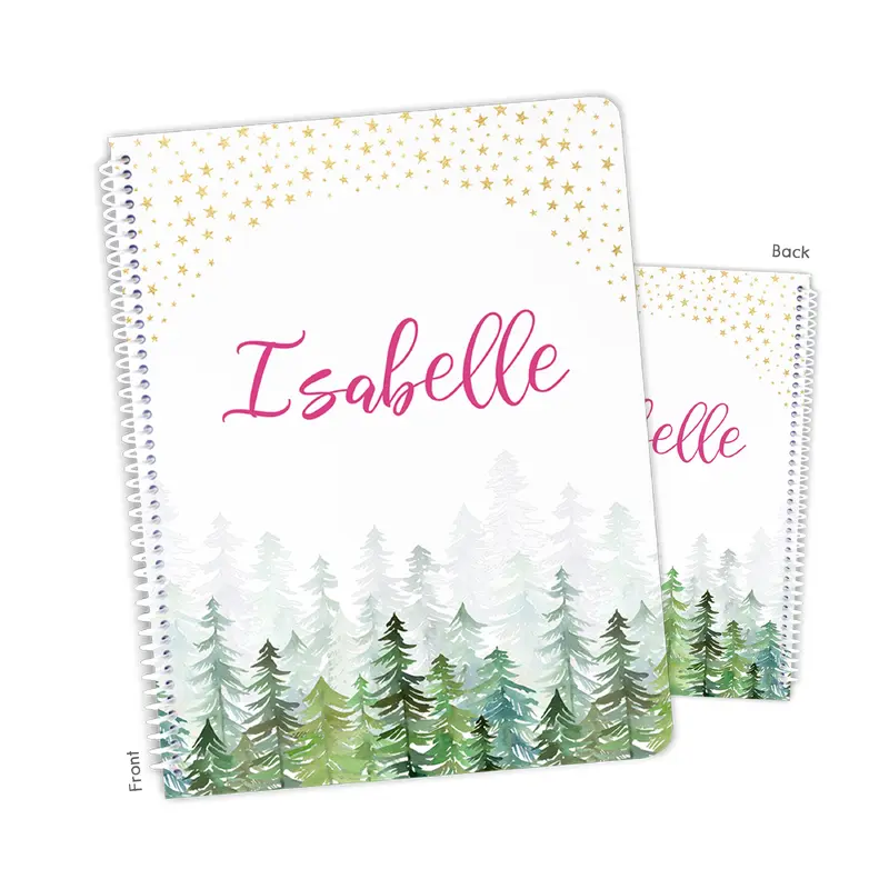Trees Stars Personalized Custom Notebook or Sketchbook  School Office SuppliesNotebook (wide ruled, lined pages)