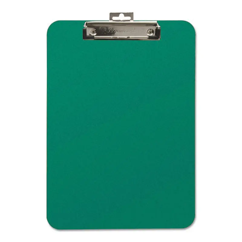 Unbreakable Recycled Clipboard, 0.25" Clip Capacity, Holds 8.5 X 11 Sheets, Green