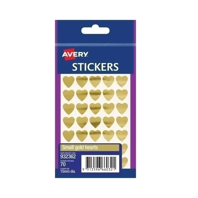 AV Gold Heart 15mm Pk70 Bx10