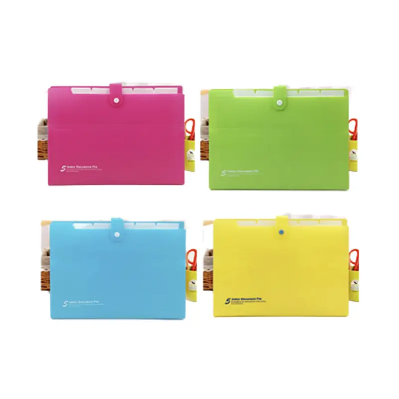A4 Accordion File Folder with Snap ClosurePlain
