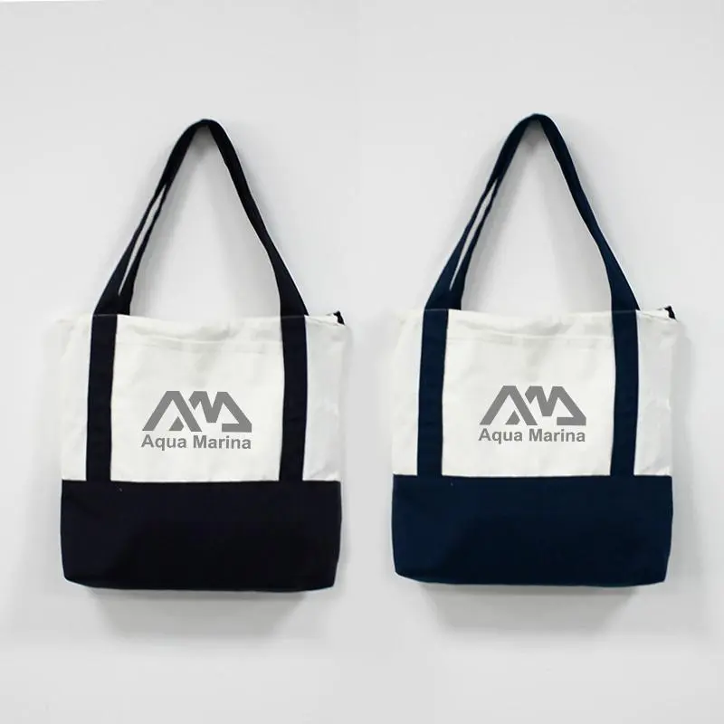 Thick Zippered Canvas Bag With External Pocket500 