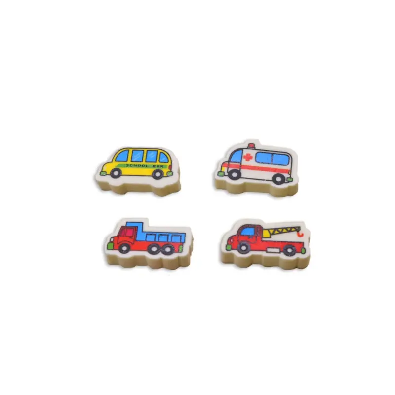 Transport Themed 4 Piece Eraser SetAssorted