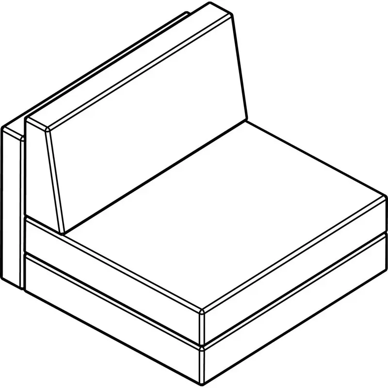 Arold Cube 300 Armless Chair [SKU - AROCU302WH05]EA