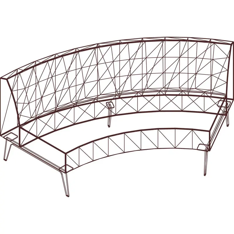 Arold Hip Hop Collection Wedge Bench [SKU - ARO4860CK8W5]EA