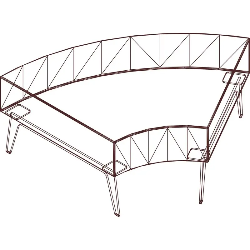 Arold Hip Hop Collection Wedge Bench [SKU - AROH1860K8W8]EA
