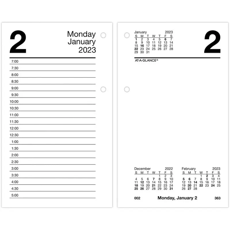 At-A-Glance Daily Desk Calendar Refill with Tabs [SKU - AAGE717T50]EA