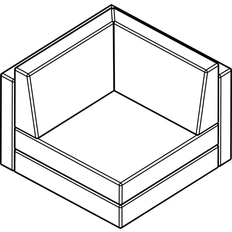 Arold Cube 300 Corner Armchair [SKU - AROCU306TP06]EA