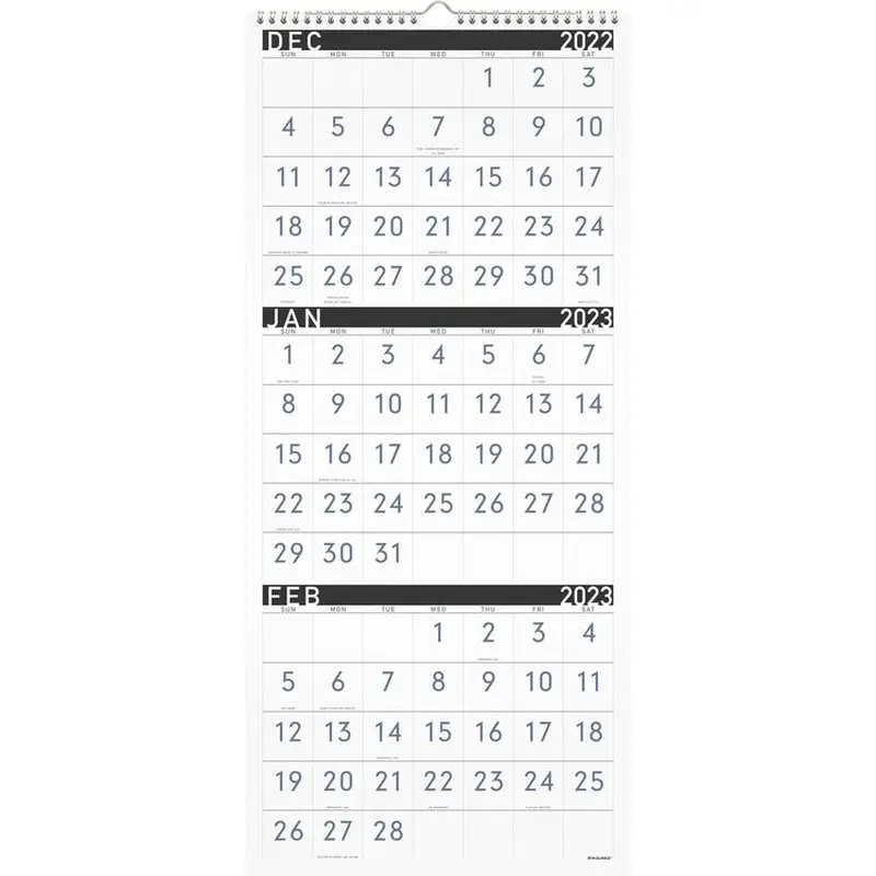 At-A-Glance Contemporary 3-Month Vertical Wall Calendar [SKU - AAGPM11X28]EA