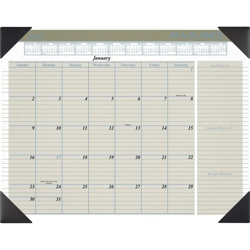 At-A-Glance Executive Monthly Desk Pad [SKU - AAGHT1500]EA