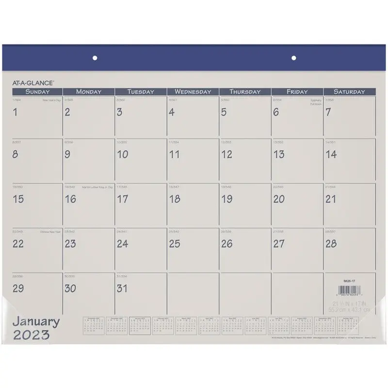 At-A-Glance Fashion Color Monthly Desk Pad [SKU - AAGSK2517]EA