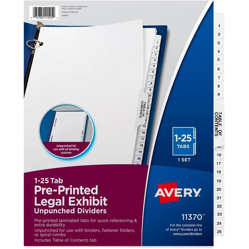 Avery Index Divider [SKU - AVE11370]ST