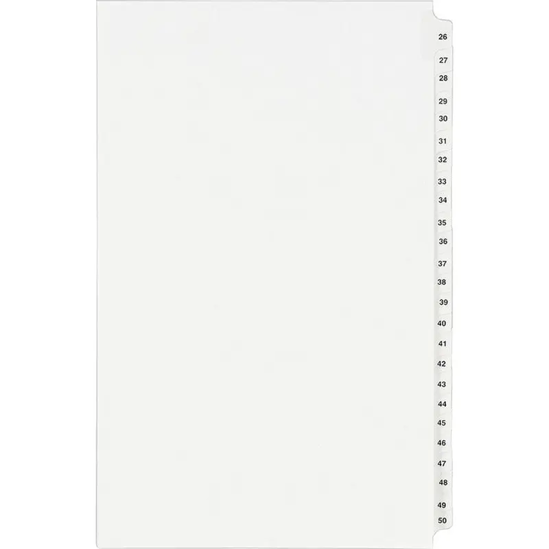 Avery Standard Collated Legal Exhibit Divider Sets - Avery Style [SKU - AVE01431]ST