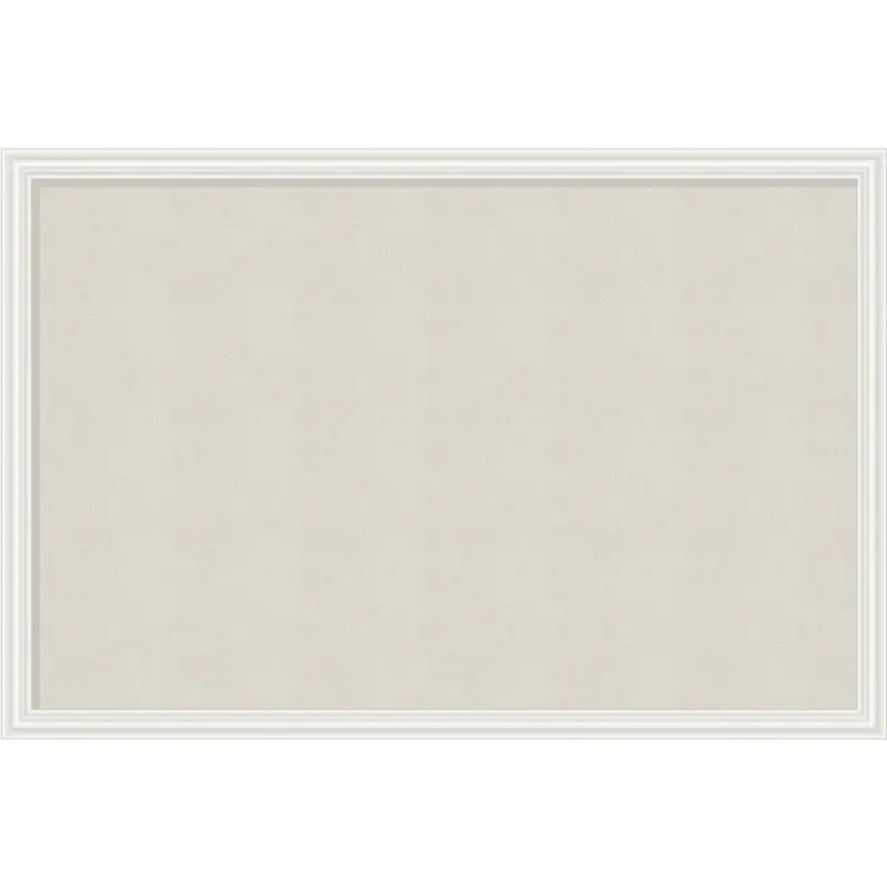 U Brands Cork Linen Bulletin Board, 30 x 20 Inches, White Wood Frame (2074U00-01) [SKU - UBR2074U0001]EA