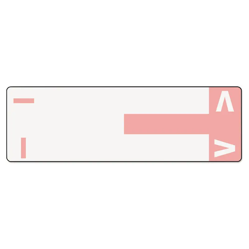 AlphaZ Color-Coded First Letter Combo Alpha Labels, I/V, 1.16 x 3.63, Pink/White, 5/Sheet, 20 Sheets/Pack