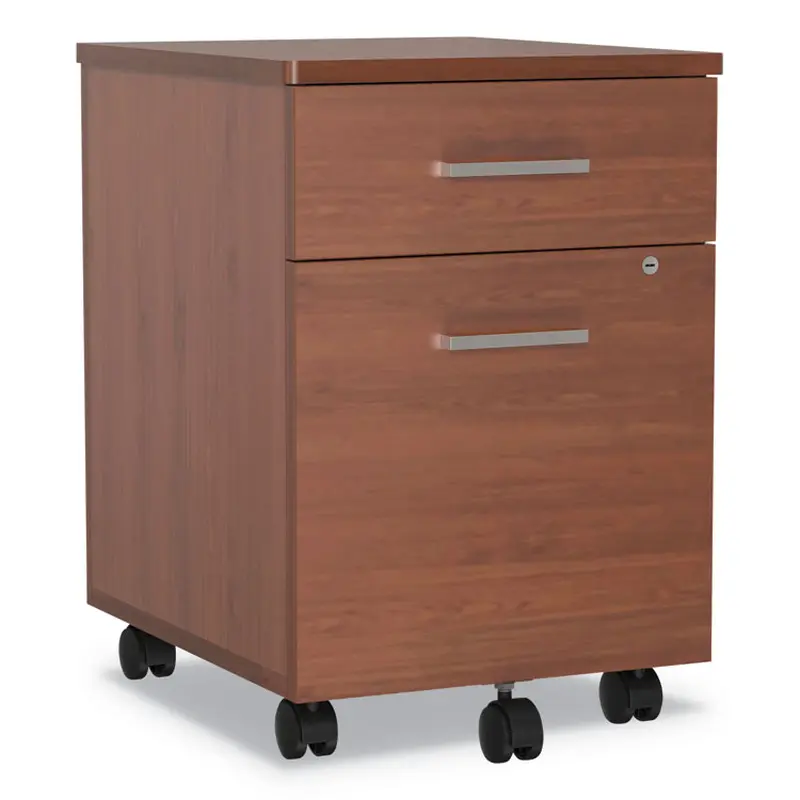 Trento Line Mobile Pedestal File, Left or Right, 2-Drawers: Box/File, Legal/Letter, Cherry, 16.5  x 19.75  x 23.63