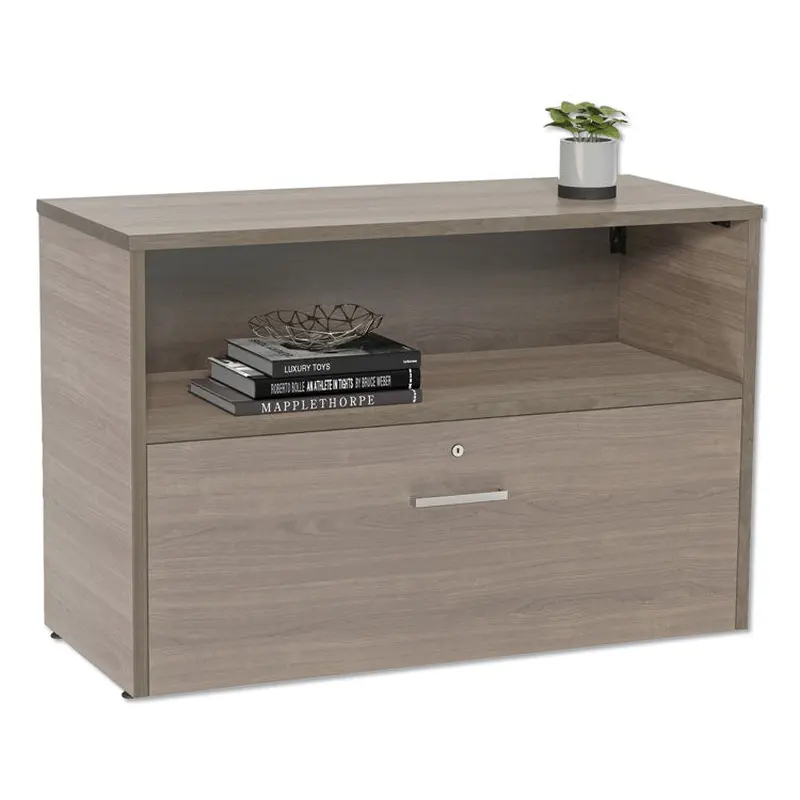 Urban 36  Credenza, Bottom Pedestal, 35.25w x 15.25d x 23.75h, Natural Walnut