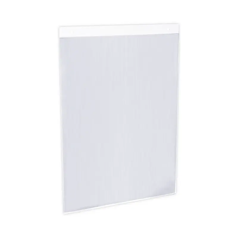 Wall Mount Sign Holder, 8.5 x 11, Vertical, Clear