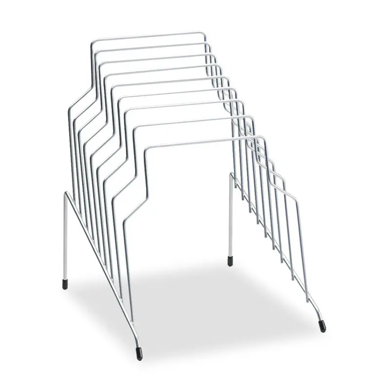 Wire Step File, 8 Sections, Letter to Legal Size Files, 10.13" x 12.13" x 11.81", Silver
