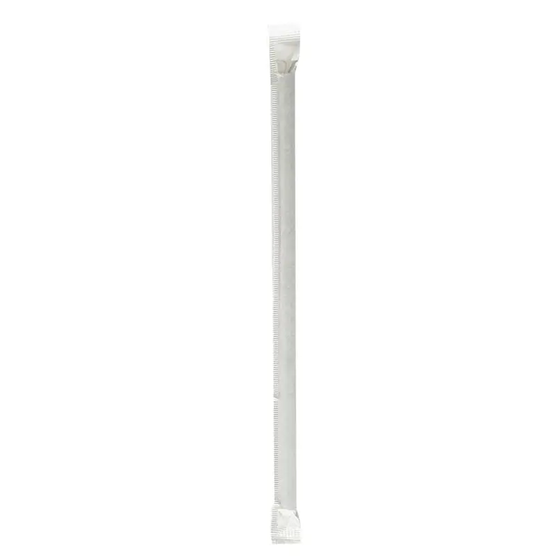 Wrapped Jumbo Paper Straws, 7.75 , Paper, Black, 1,280/Carton