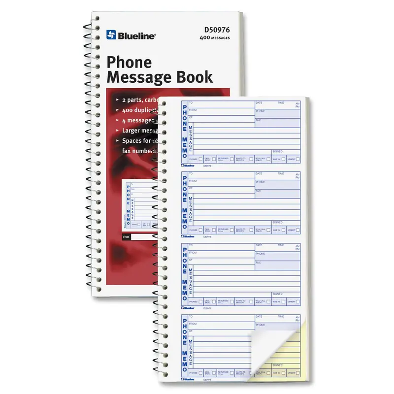 Blueline 400 Telephone Message Book